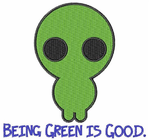 Green is Good Machine Embroidery Design