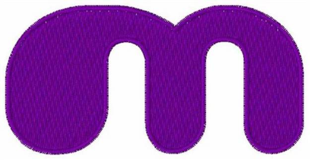 Picture of Space Alien Lowercase m Machine Embroidery Design