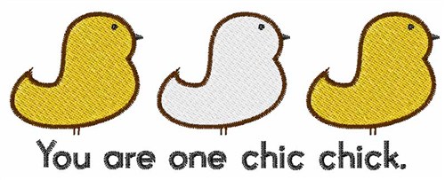 One Chic Chick Machine Embroidery Design