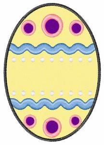 Picture of Yellow Easter Egg Machine Embroidery Design
