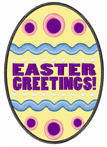 Easter Greetings Machine Embroidery Design