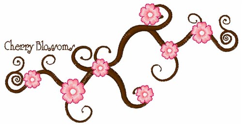 Cherry Blossoms Machine Embroidery Design