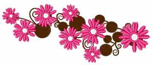 Picture of Pink Daisies Machine Embroidery Design