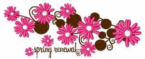 Picture of Spring Renewal Daisy Machine Embroidery Design
