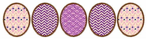 Purple Easter Eggs Machine Embroidery Design