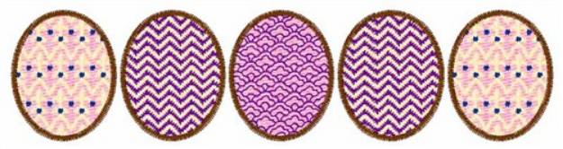 Picture of Purple Easter Eggs Machine Embroidery Design