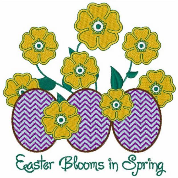 Picture of Easter Blooms Machine Embroidery Design