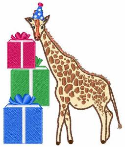 Picture of Birthday Giraffe Machine Embroidery Design