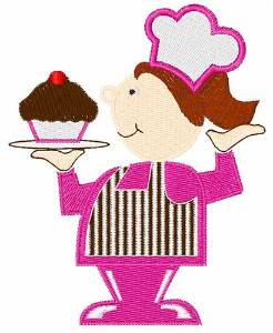 Picture of Cupcake Baker Machine Embroidery Design