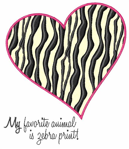 Zebra Print Machine Embroidery Design