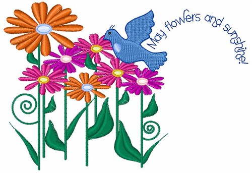May Flowers Machine Embroidery Design