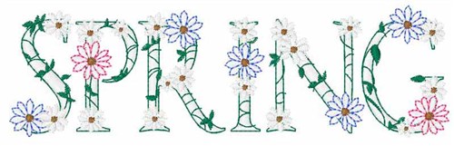 Floral Spring Machine Embroidery Design