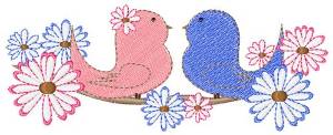 Picture of Spring Love Birds Machine Embroidery Design