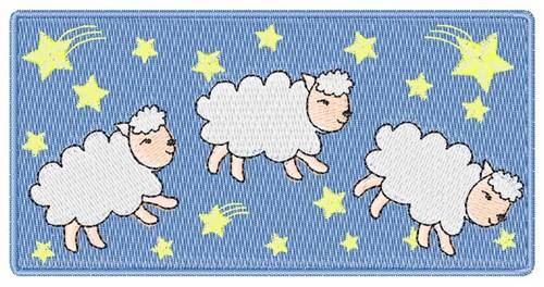 Counting Sheep Machine Embroidery Design