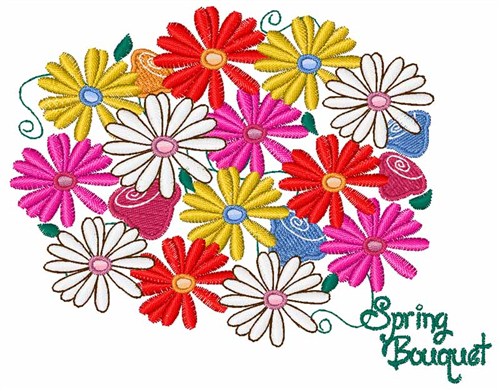 Spring Bouquet Machine Embroidery Design