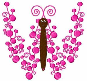 Picture of Pink Butterfly Machine Embroidery Design