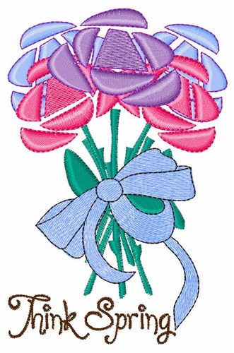 Think Spring Machine Embroidery Design
