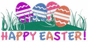 Picture of Happy Easter Eggs Machine Embroidery Design