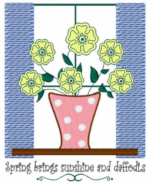 Picture of Spring Brings Sunshine Machine Embroidery Design