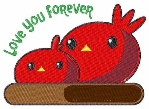 Picture of Love Forever Birds Machine Embroidery Design