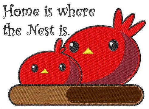 Birds Nest Home Machine Embroidery Design