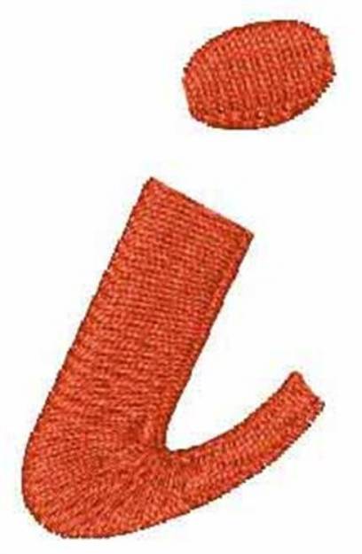 Picture of Hot Rod Lowercase i Machine Embroidery Design