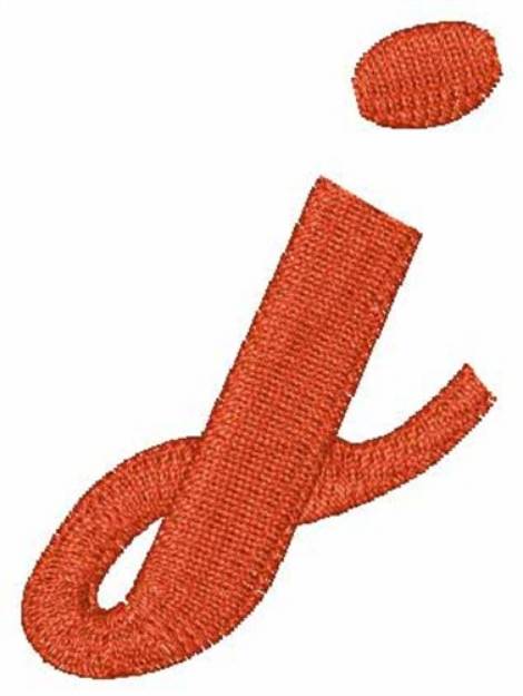 Picture of Hot Rod Lowercase j Machine Embroidery Design