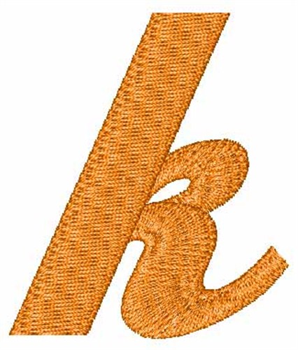 Hot Rod Lowercase k Machine Embroidery Design