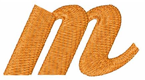 Hot Rod Lowercase m Machine Embroidery Design