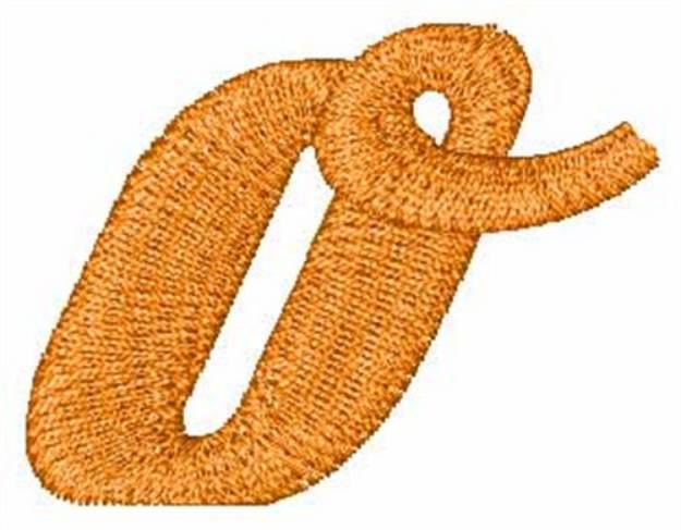 Picture of Hot Rod Lowercase o Machine Embroidery Design