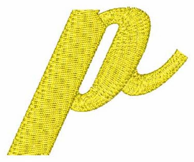 Picture of Hot Rod Lowercase p Machine Embroidery Design