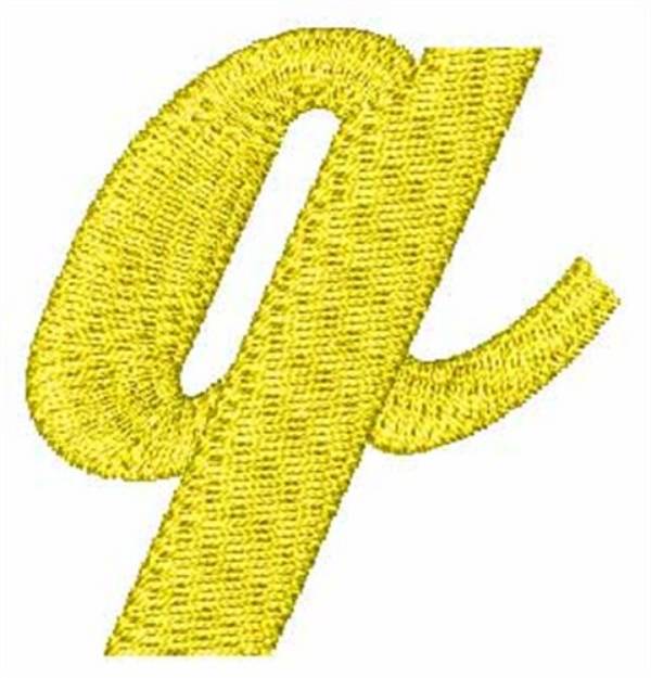 Picture of Hot Rod Lowercase q Machine Embroidery Design