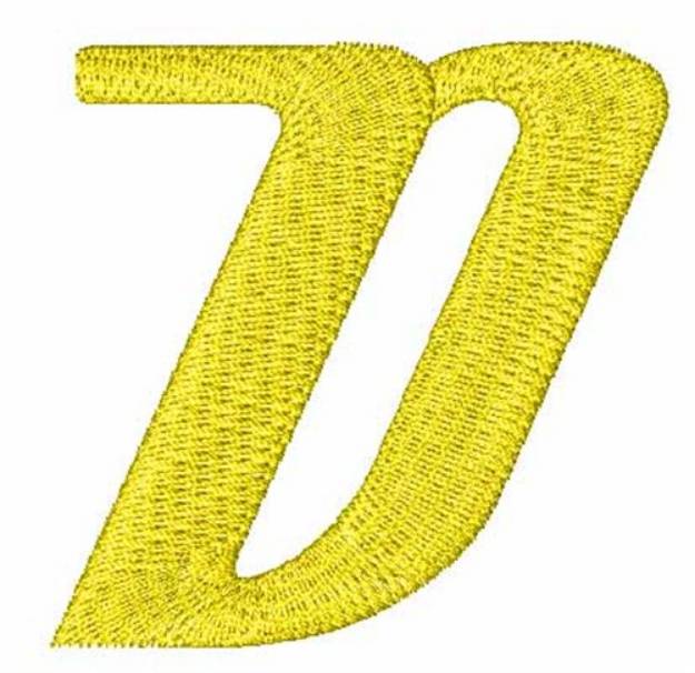 Picture of Hot Rod Uppercase D Machine Embroidery Design