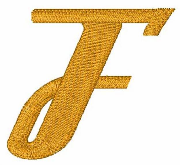 Picture of Hot Rod Uppercase F Machine Embroidery Design