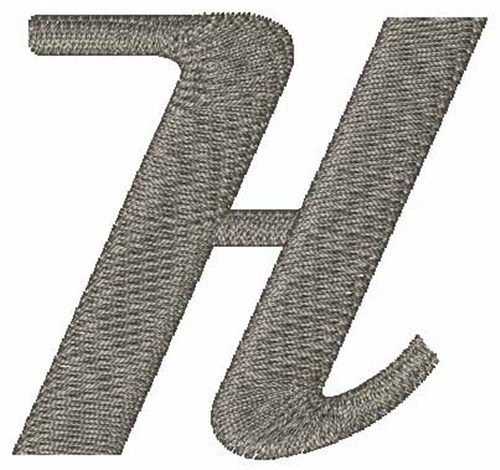Hot Rod Uppercase H Machine Embroidery Design