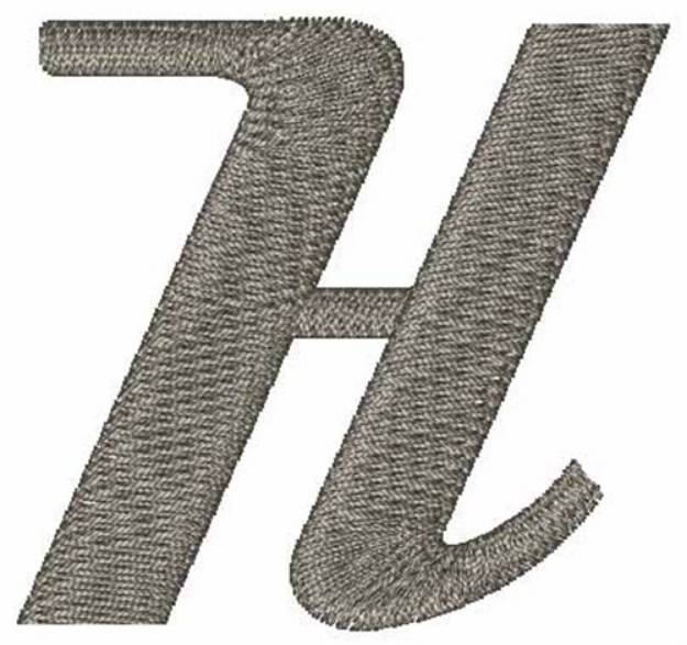 Picture of Hot Rod Uppercase H Machine Embroidery Design