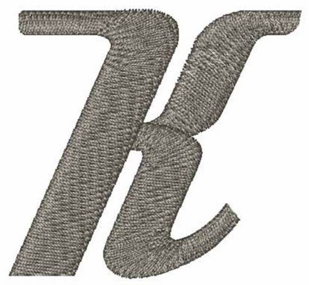 Picture of Hot Rod Uppercase K Machine Embroidery Design