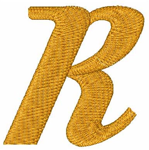 Hot Rod Uppercase R Machine Embroidery Design