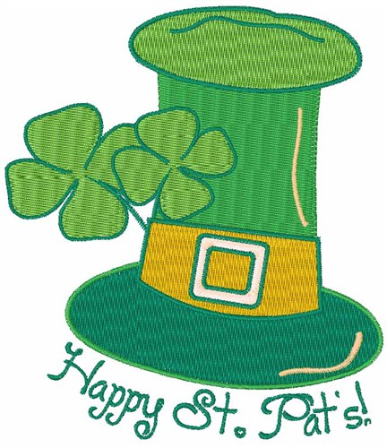 St. Pats Hat Machine Embroidery Design