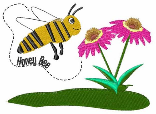 Picture of Busy Honey Bee Machine Embroidery Design
