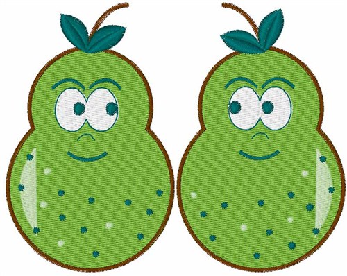 Pair of Pears Machine Embroidery Design