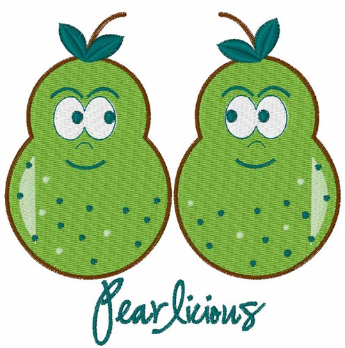Pearlicious Pears Machine Embroidery Design
