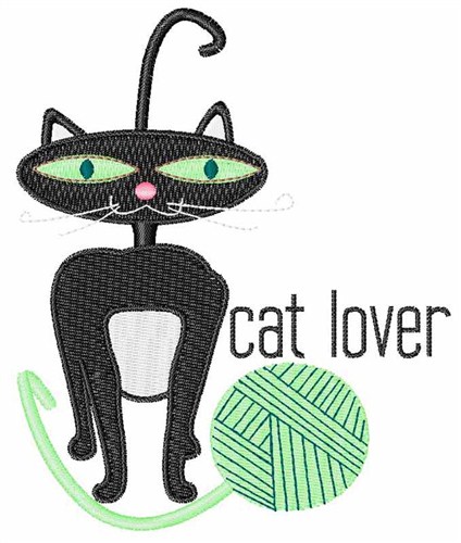 Cat Lover Yarn Machine Embroidery Design