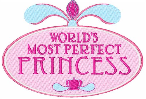 Perfect Princess Plaque Machine Embroidery Design