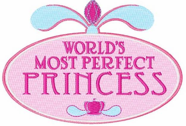 Picture of Perfect Princess Plaque Machine Embroidery Design