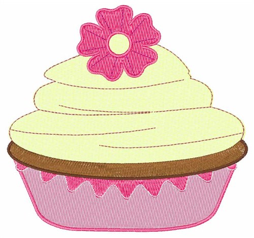 Vanilla Cupcake Machine Embroidery Design