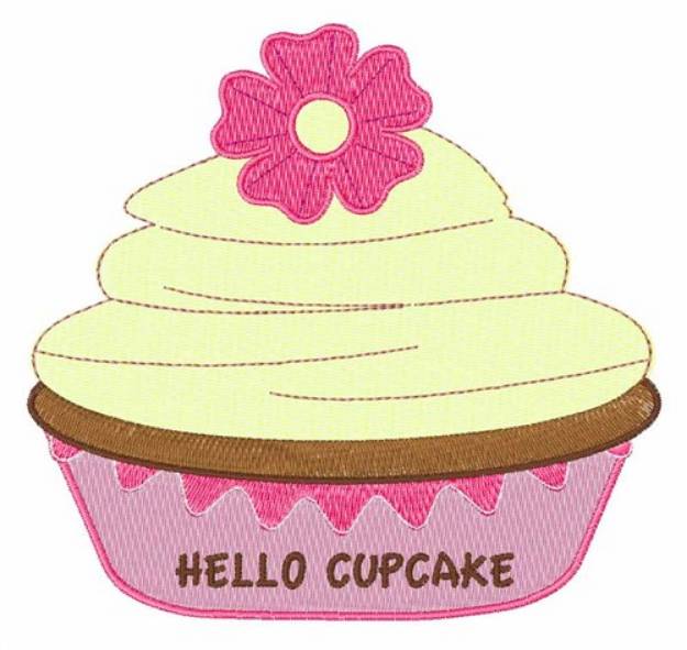 Picture of Hello Cupcake Machine Embroidery Design