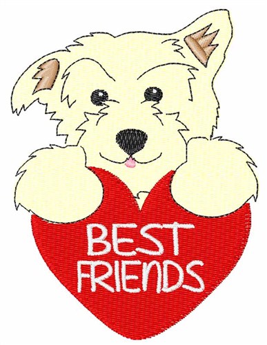 Best Friends Pup Machine Embroidery Design