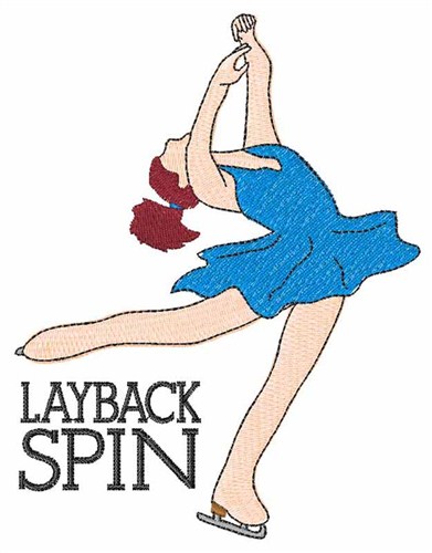 Ice Skater Spin Machine Embroidery Design