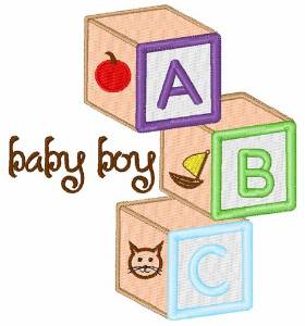 Picture of Baby Boy Blocks Machine Embroidery Design